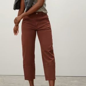 Everlane Utility Barrel Pant - size 12 - rosewood